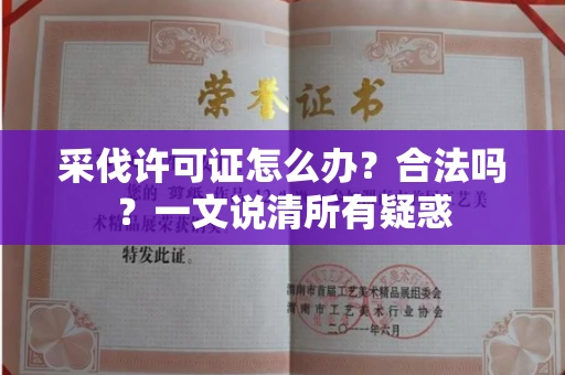 全国采伐许可证怎么办?合法吗?一文说清所有疑惑